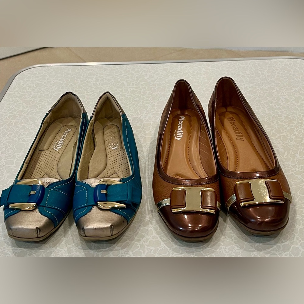 2 Pair of Picadilly Mocasines Women’s shoes cloud Max Therapy same size:5
